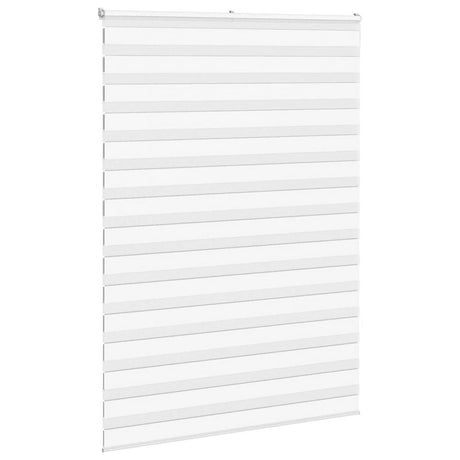 VidaXL zebra rullegardin 155x230 cm stofbredde 150,9 cm polyester hvid