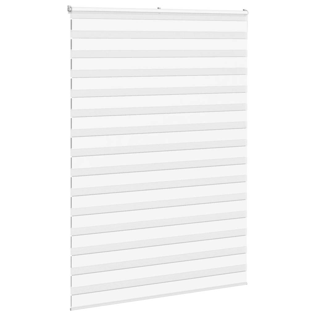 VidaXL zebra rullegardin 165x230 cm stofbredde 160,9 cm polyester hvid