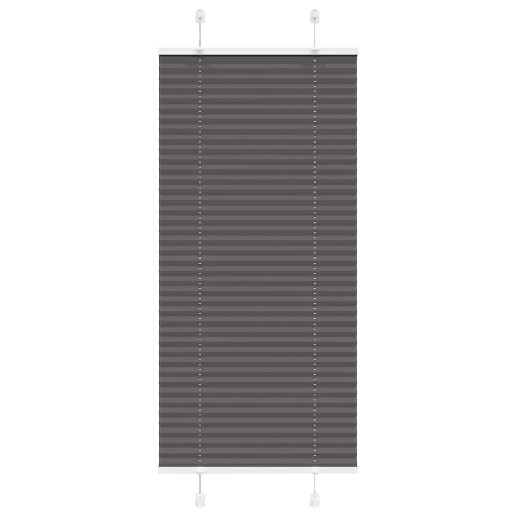 Vidaxl plissé rolgordijn 55x100 cm stofbreedte 54,4 cm polyester zwart
