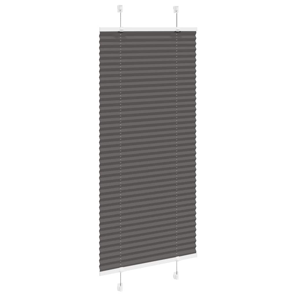 Vidaxl plissé rolgordijn 55x100 cm stofbreedte 54,4 cm polyester zwart