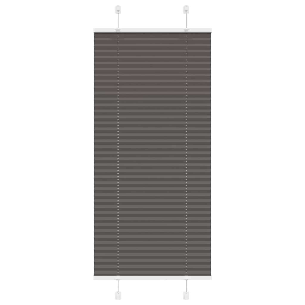Vidaxl plissé rolgordijn 60x100 cm stofbreedte 59,4 cm polyester zwart