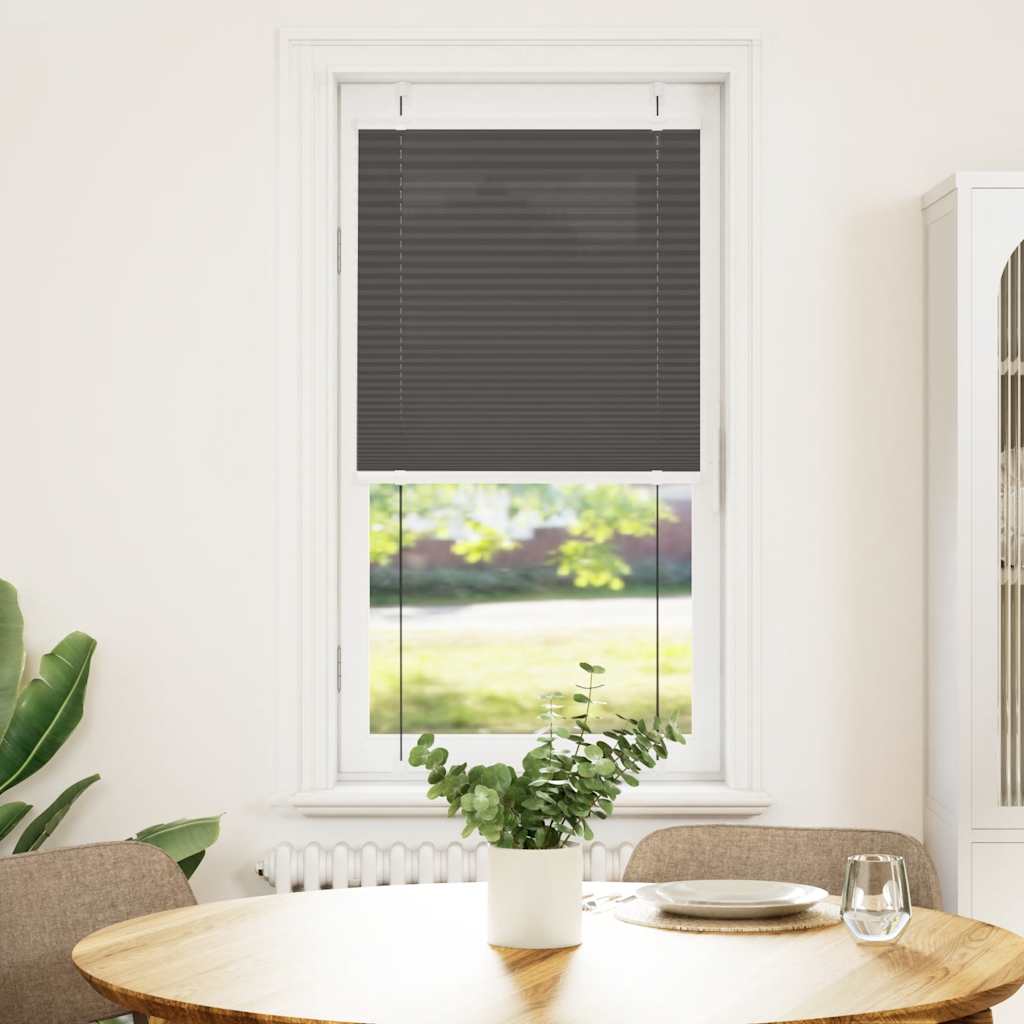 Vidaxl plissé rolgordijn 60x100 cm stofbreedte 59,4 cm polyester zwart