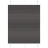 Vidaxl plissé rolgordijn 110x100cm stofbreedte 109,4cm polyester zwart