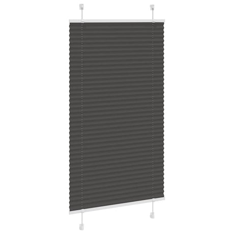 Vidaxl plissé rolgordijn 80x150 cm stofbreedte 79,4 cm polyester zwart