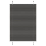 Vidaxl plissé rolgordijn 85x150 cm stofbreedte 84,4 cm polyester zwart