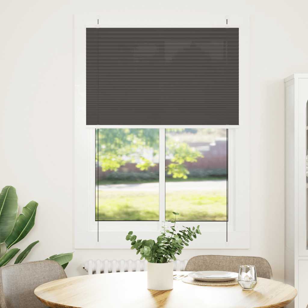 Vidaxl plissé rolgordijn 85x150 cm stofbreedte 84,4 cm polyester zwart