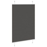 Vidaxl plissé rolgordijn 85x150 cm stofbreedte 84,4 cm polyester zwart