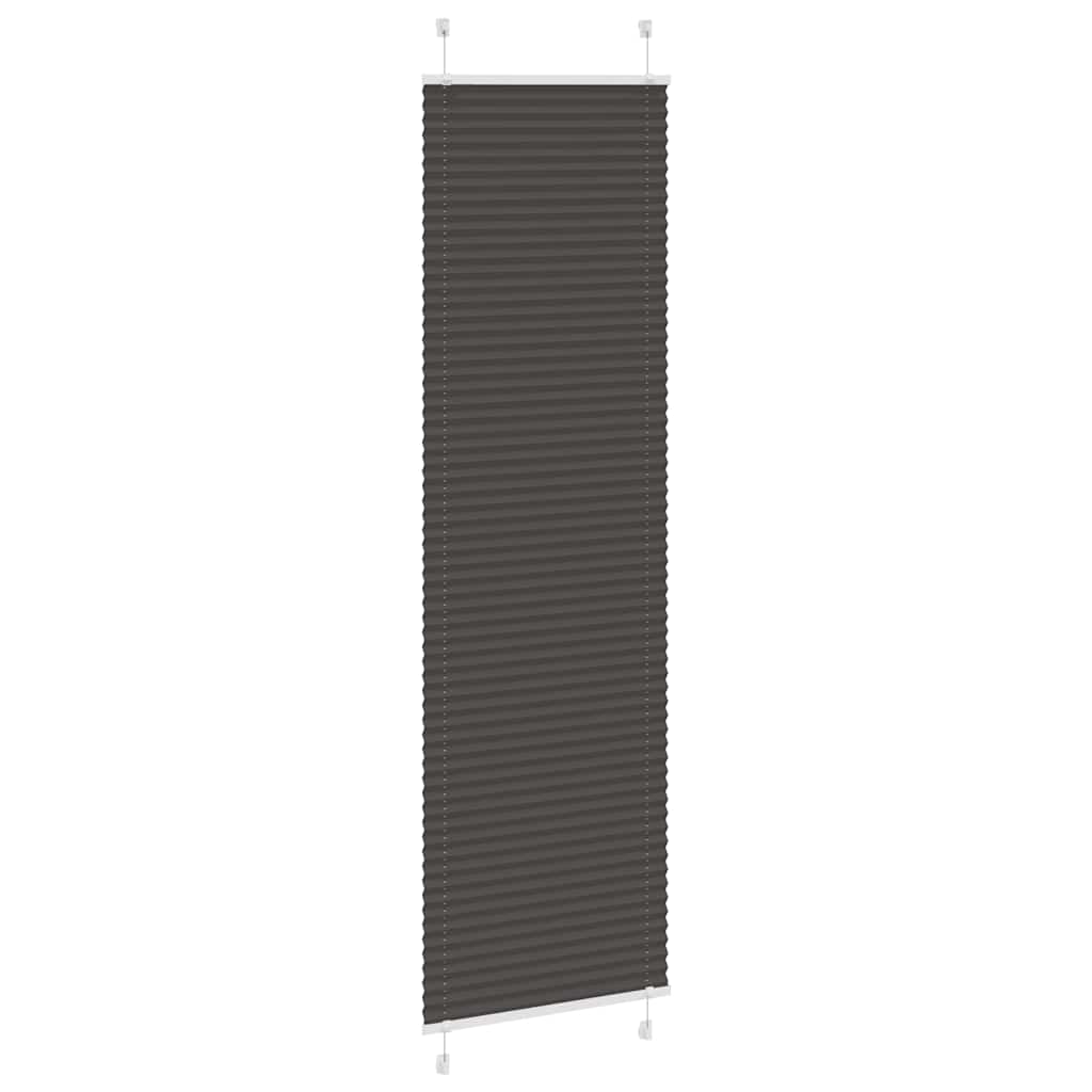 Vidaxl plissé rolgordijn 65x200 cm stofbreedte 64,4 cm polyester zwart