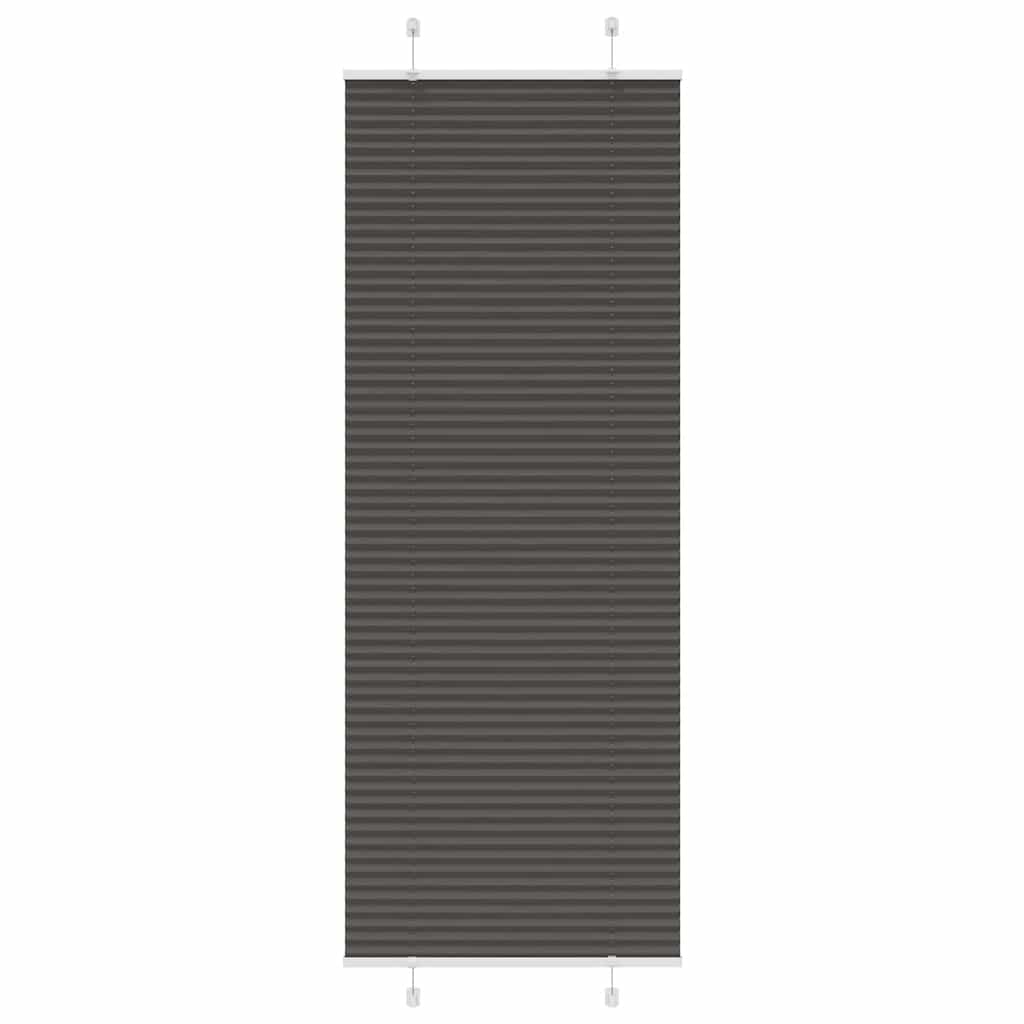 Vidaxl plissé rolgordijn 80x200 cm stofbreedte 79,4 cm polyester zwart