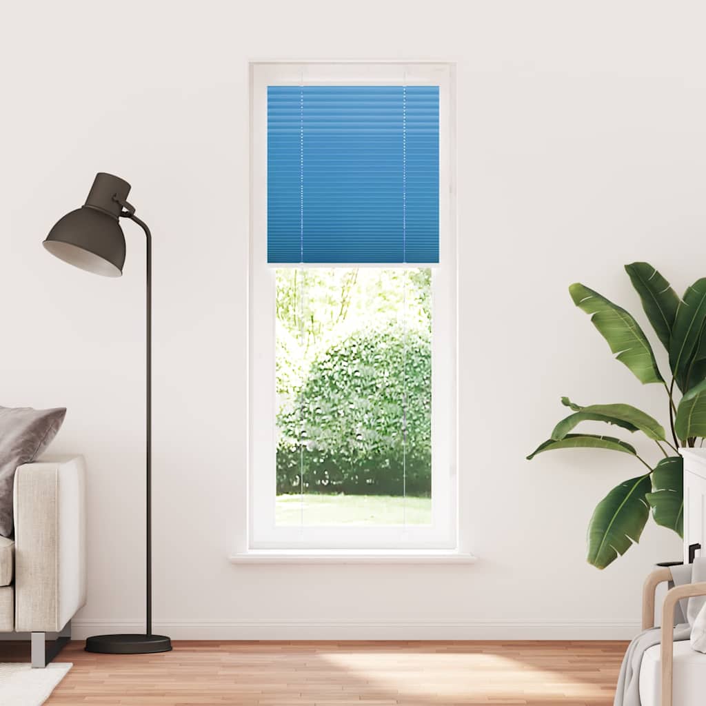Vidaxl plissé rolgordijn 70x200 cm stofbreedte 69,4 cm polyester blauw