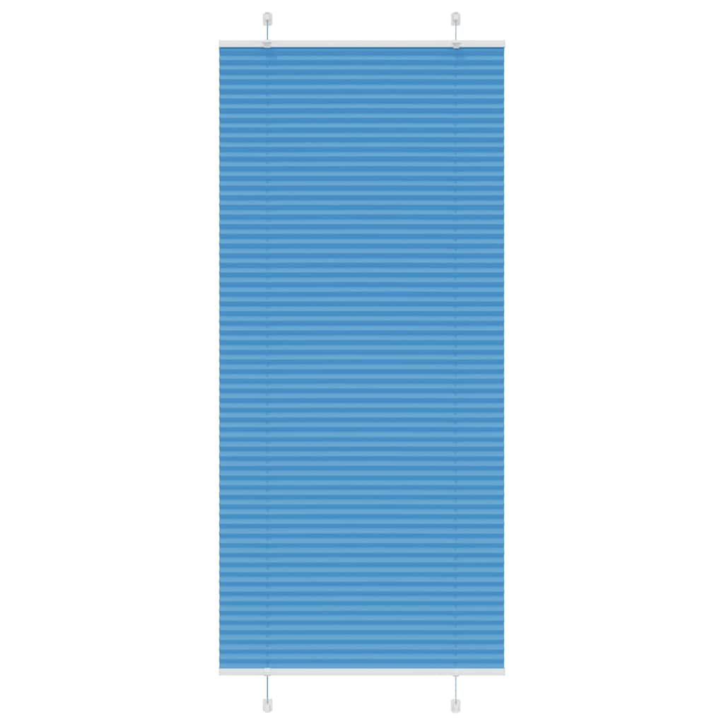 Vidaxl plissé rolgordijn 85x200 cm stofbreedte 84,4 cm polyester blauw