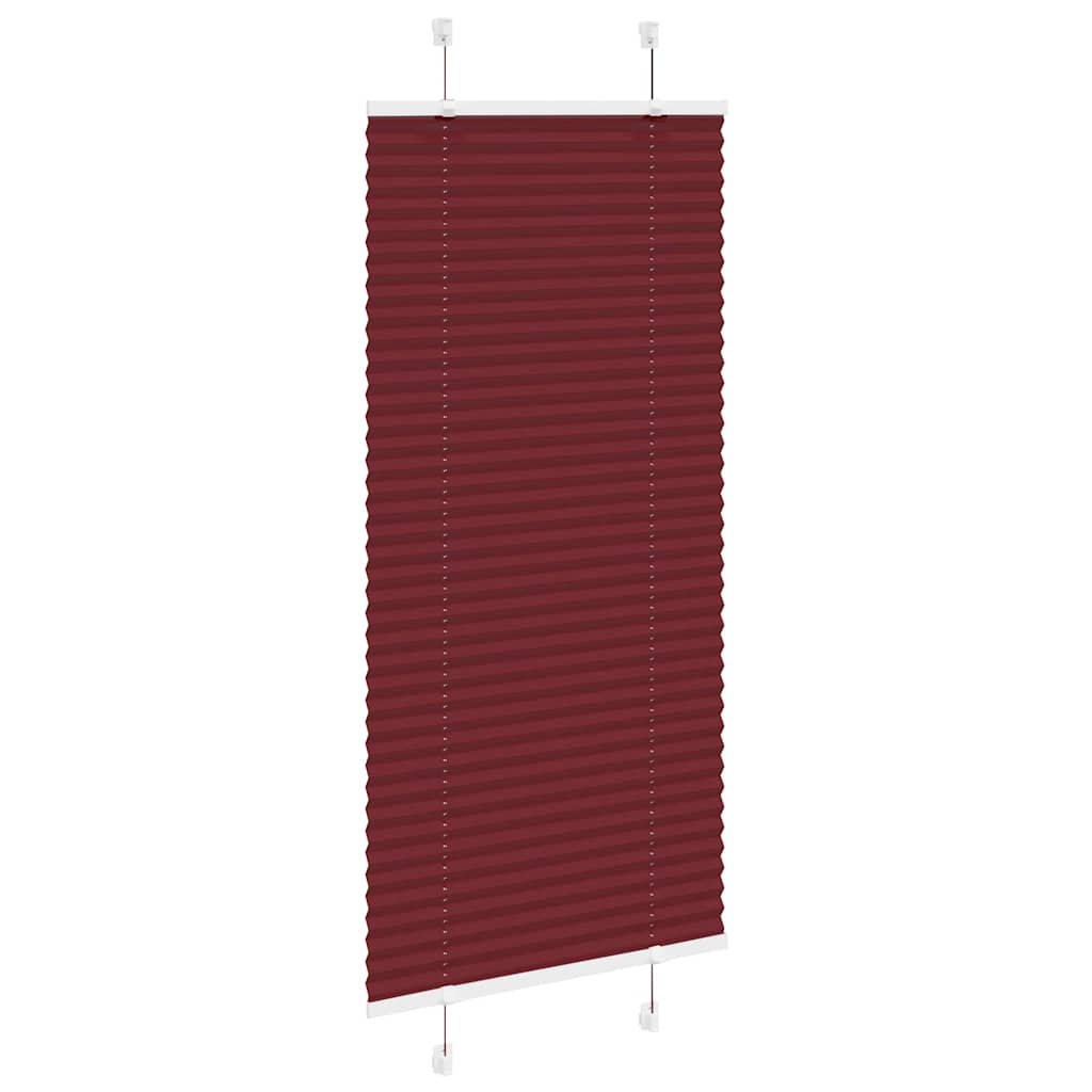 Vidaxl plissé rolgordijn 55x100 cm stofbreedte 54,4 cm bordeauxrood