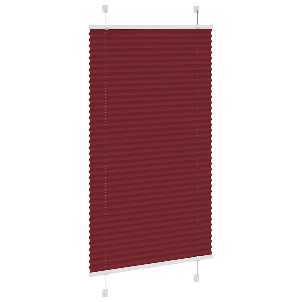 Vidaxl plissé rolgordijn 80x100 cm stofbreedte 79,4 cm bordeauxrood