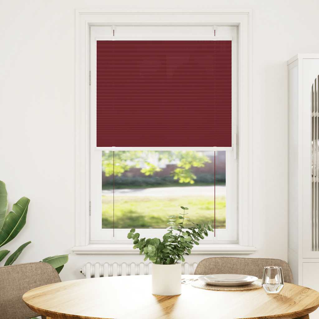 Vidaxl plissé rolgordijn 75x150 cm stofbreedte 74,4 cm bordeauxrood
