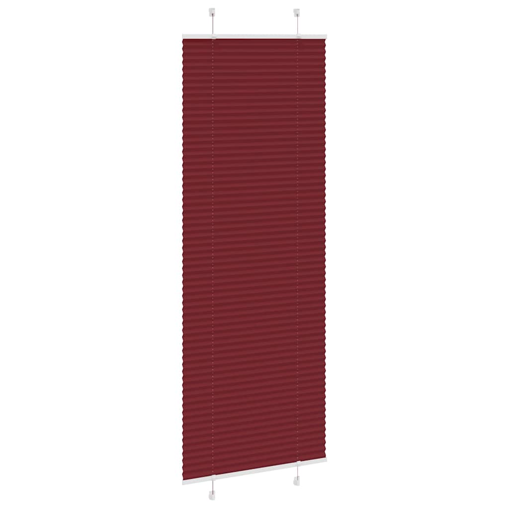 Vidaxl plissé rolgordijn 70x200 cm stofbreedte 69,4 cm bordeauxrood