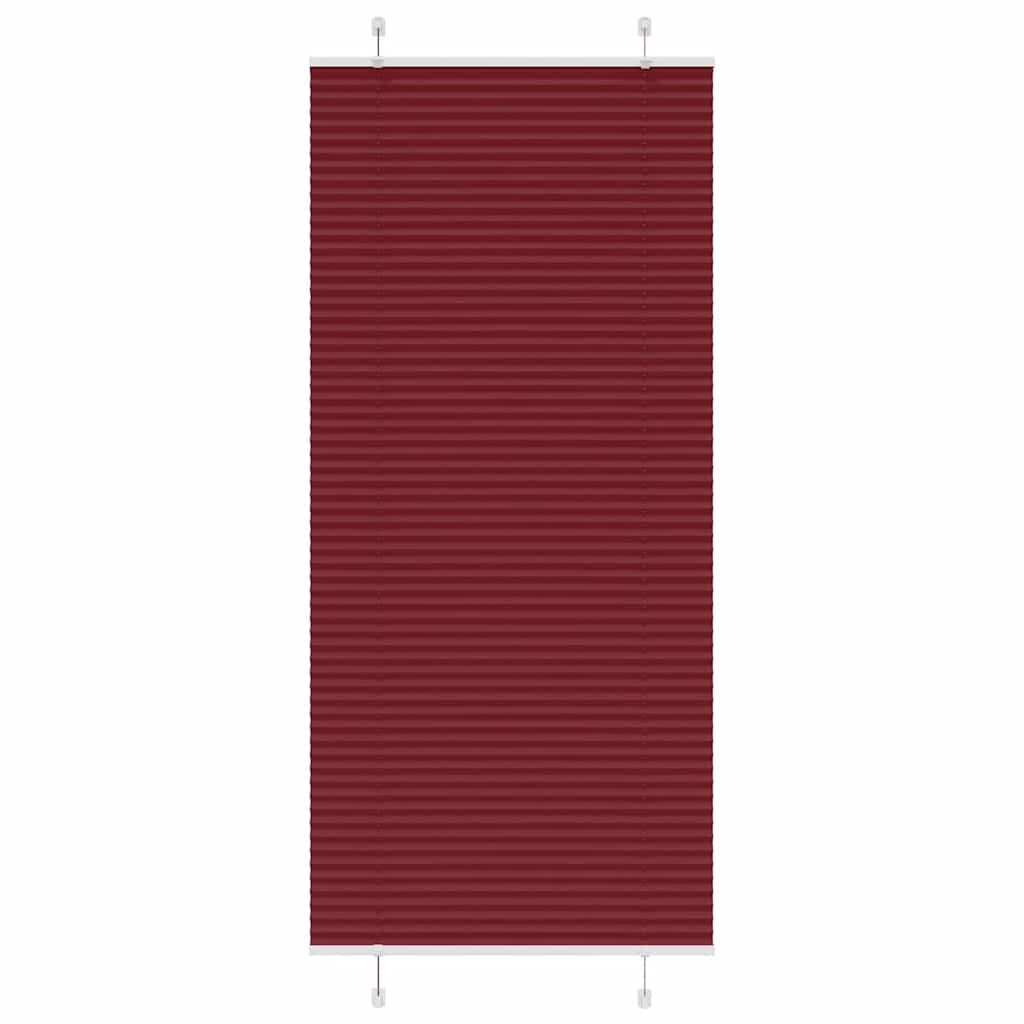 Vidaxl plissé rolgordijn 85x200 cm stofbreedte 84,4 cm bordeauxrood