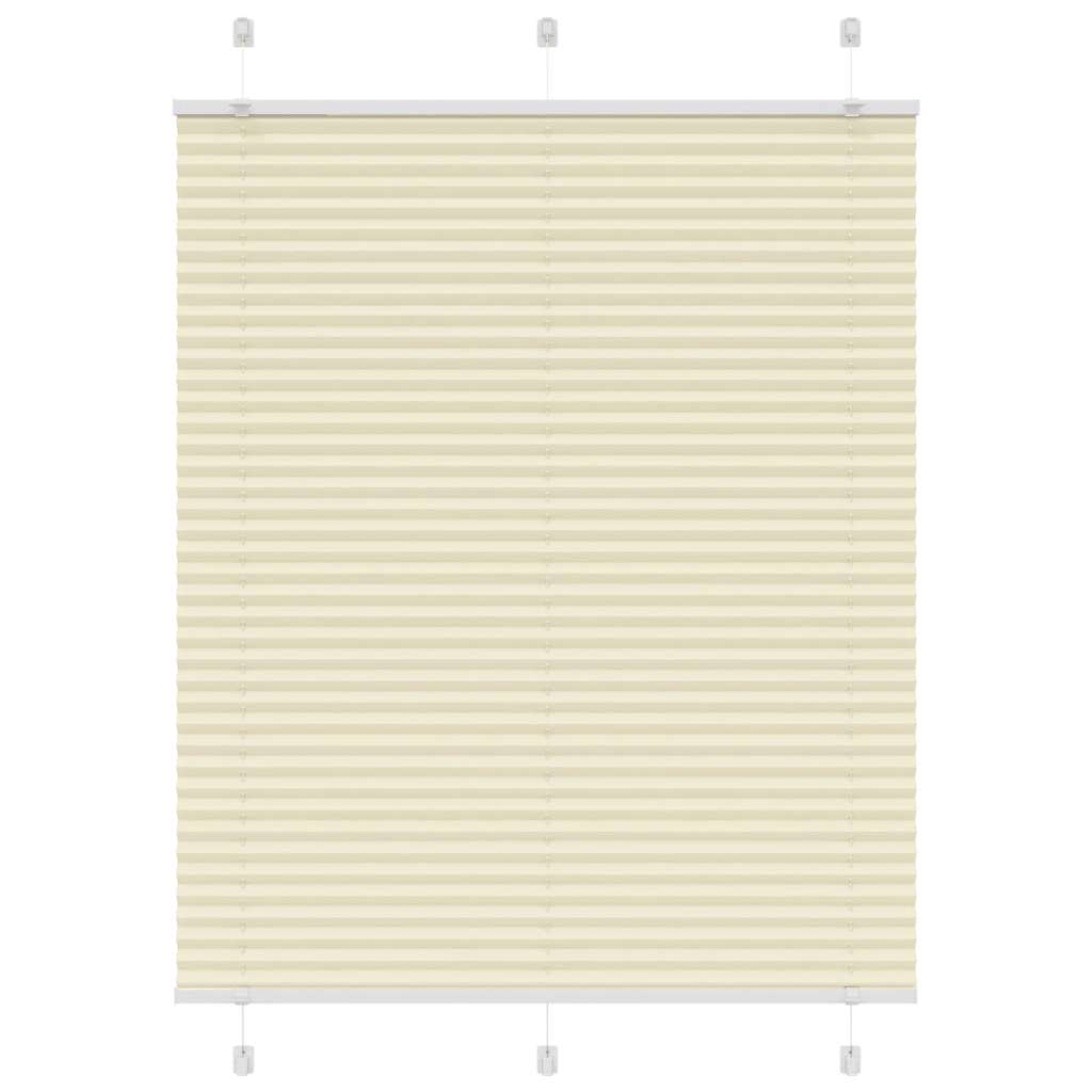 Vidaxl plissé rolgordijn 105x100cm stofbreedte 104,4cm polyester crème