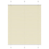 Vidaxl plissé rolgordijn 105x100cm stofbreedte 104,4cm polyester crème