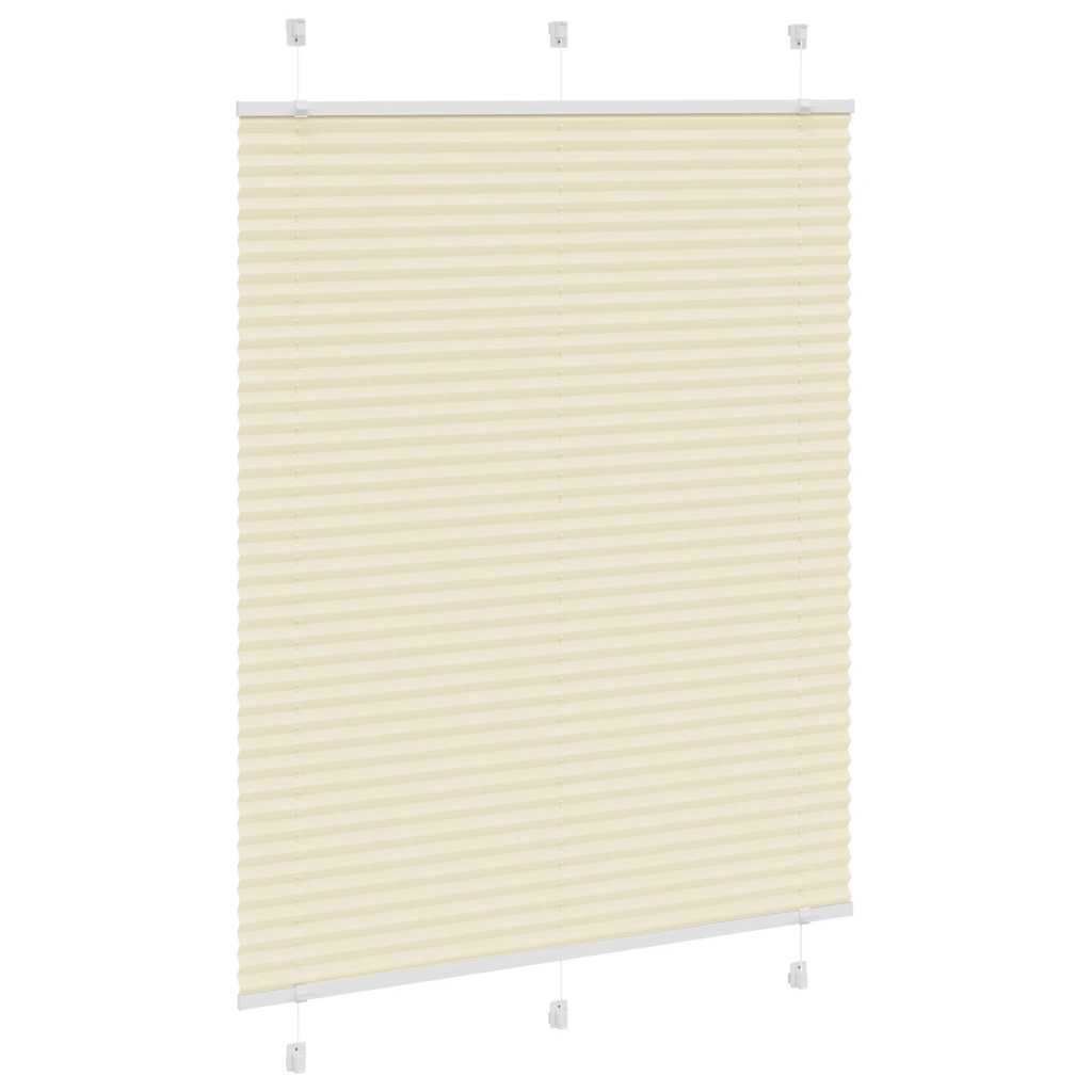 Vidaxl plissé rolgordijn 105x100cm stofbreedte 104,4cm polyester crème