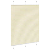 Vidaxl plissé rolgordijn 105x100cm stofbreedte 104,4cm polyester crème