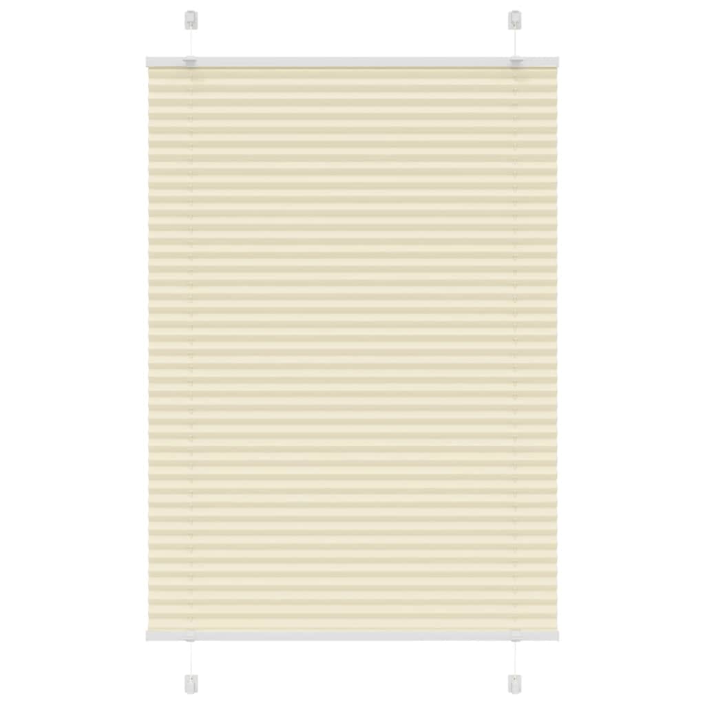 Vidaxl plissé rolgordijn 85x150 cm stofbreedte 84,4 cm polyester crème
