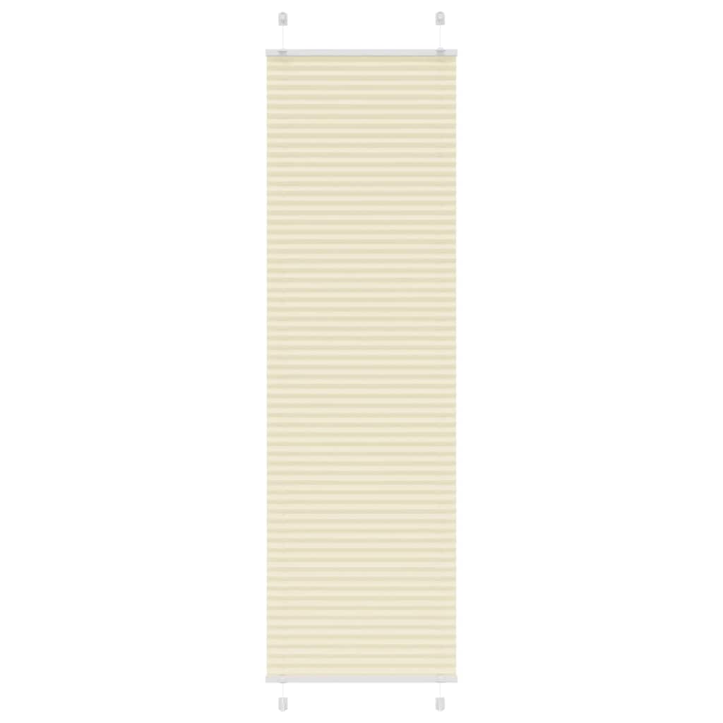 Vidaxl plissé rolgordijn 55x200 cm stofbreedte 54,4 cm polyester crème
