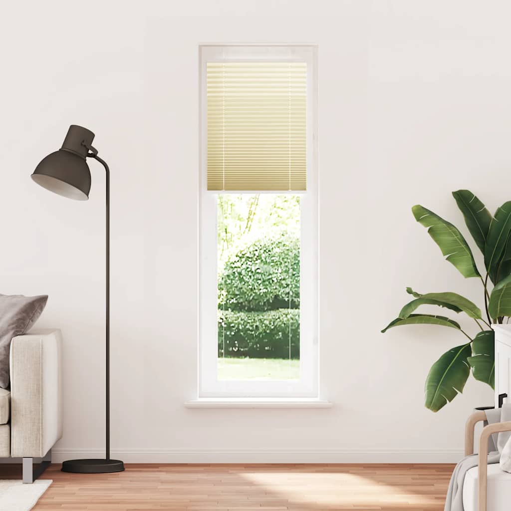Vidaxl plissé rolgordijn 55x200 cm stofbreedte 54,4 cm polyester crème