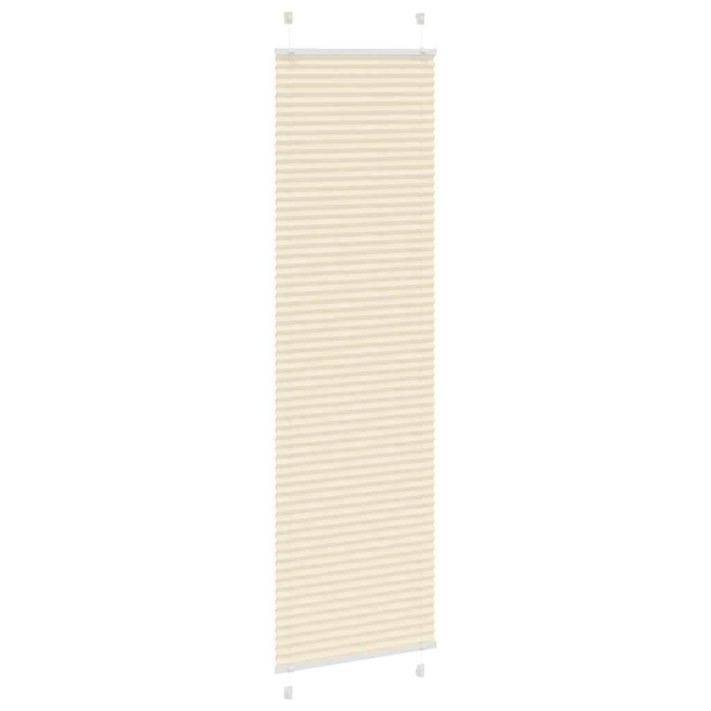 Vidaxl plissé rolgordijn 55x200 cm stofbreedte 54,4 cm polyester crème