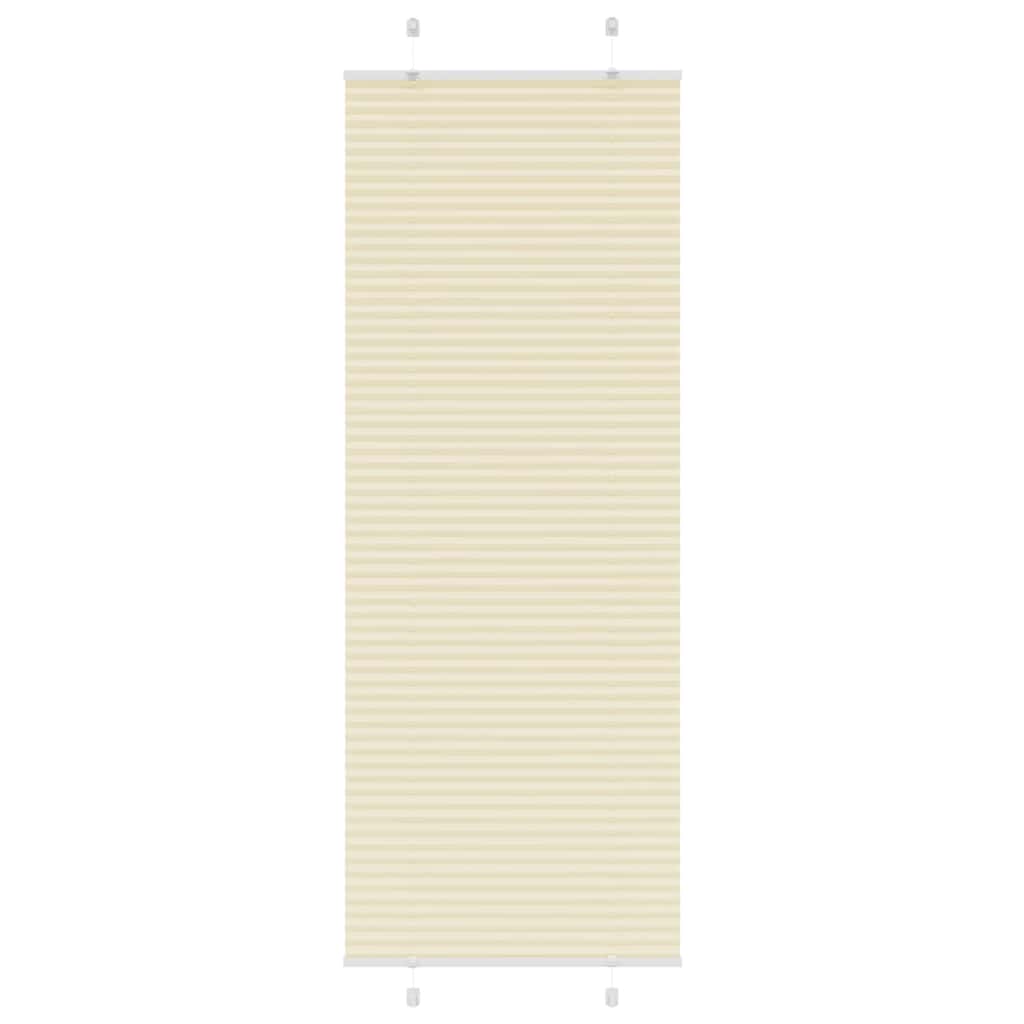 Vidaxl plissé rolgordijn 80x200 cm stofbreedte 79,4 cm polyester crème