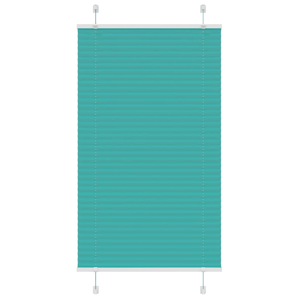 Vidaxl plissé rolgordijn 80x150 cm stofbreedte 79,4 cm petrol groen