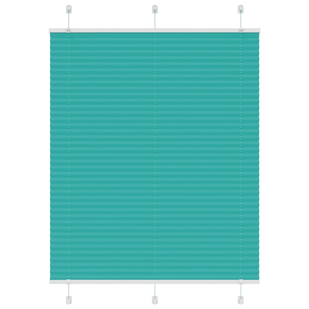 Vidaxl plissé rolgordijn 105x150cm stofbreedte 104,4cm petrol groen