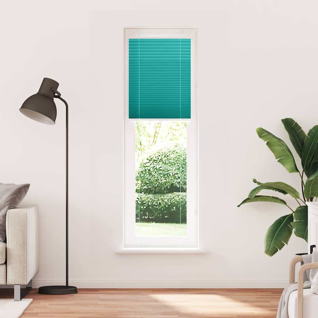 Vidaxl plissé rolgordijn 55x200 cm stofbreedte 54,4 cm petrol groen