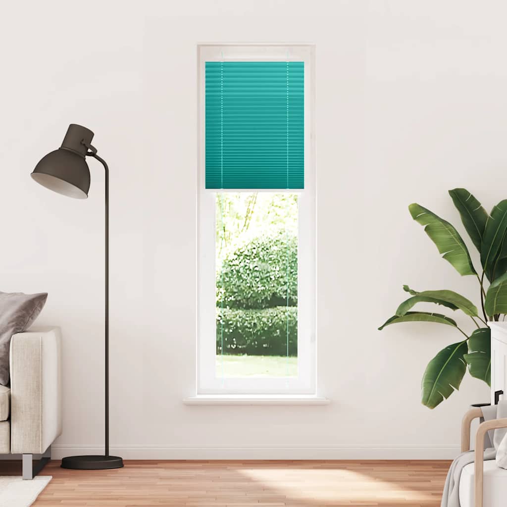 Vidaxl plissé rolgordijn 60x200 cm stofbreedte 59,4 cm petrol groen