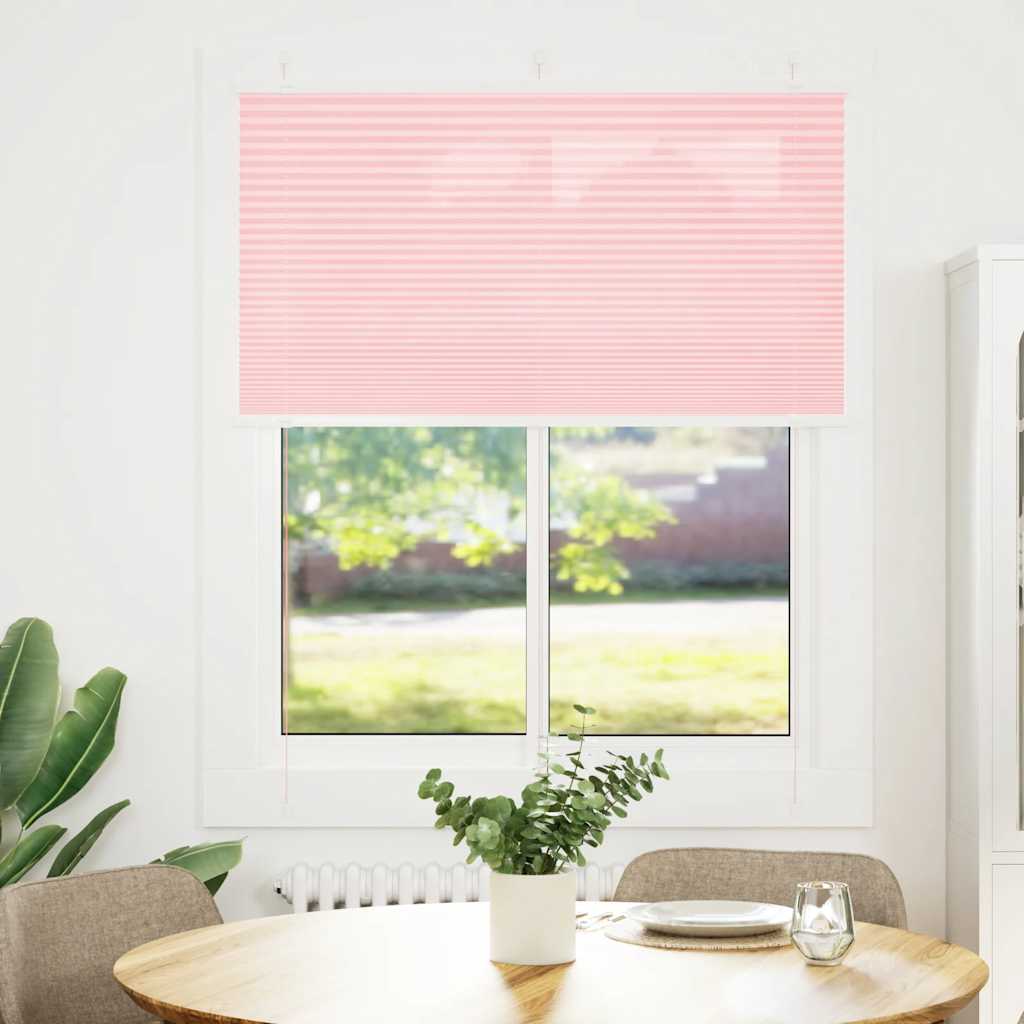 Vidaxl plissé rolgordijn 110x100cm stofbreedte 109,4cm polyester roze
