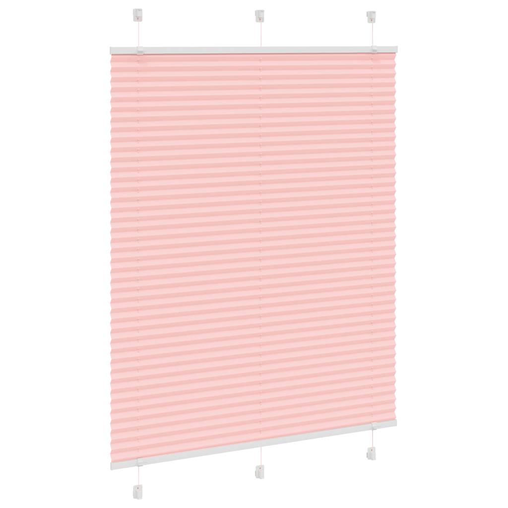 Vidaxl plissé rolgordijn 110x100cm stofbreedte 109,4cm polyester roze