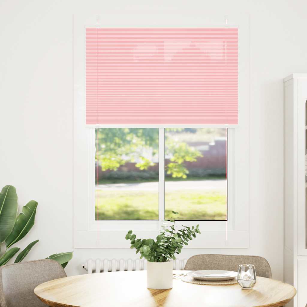 Vidaxl plissé rolgordijn 100x150 cm stofbreedte 99,4cm polyester roze