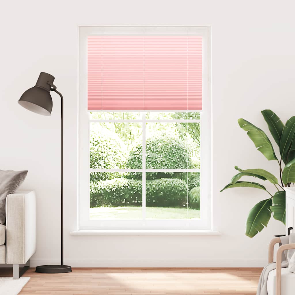 Vidaxl plissé rolgordijn 115x200cm stofbreedte 114,4cm polyester roze