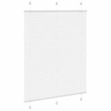 Vidaxl plissé rolgordijn 110x150 cm stofbreedte 109,4cm polyester wit