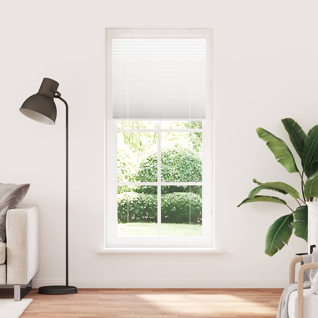 Vidaxl plissé rolgordijn 90x200 cm stofbreedte 89,4 cm polyester wit
