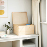 VidaXL trækasse med låg 40x30x23 cm massivt fyrretræ