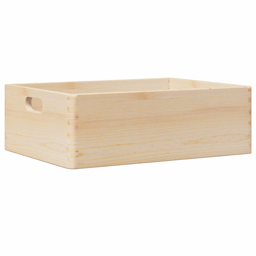 VidaXL trækasse med håndtag 40x30x13 cm massivt fyrretræ
