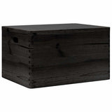 VidaXL trækasse med låghåndtag 40x30x23cm fyrretræ sort