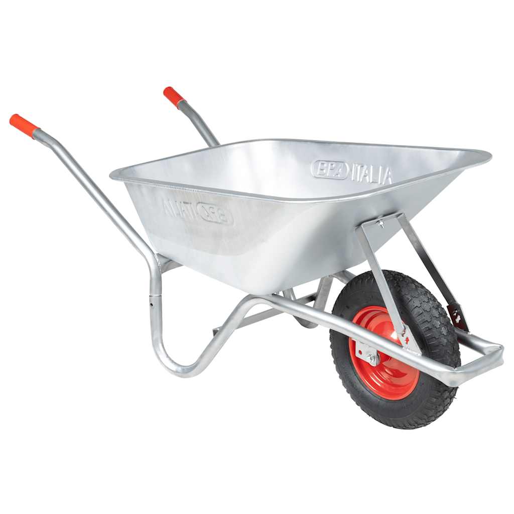 Vidaxl trillebør 90 l 150 kg galvaniseret stål og plast