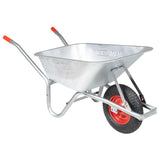 Vidaxl trillebør 90 l 150 kg galvaniseret stål og plast