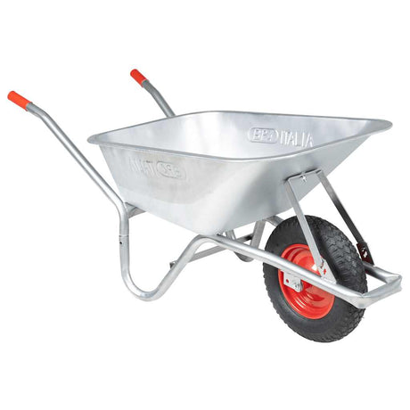 Vidaxl trillebør 90 l 150 kg galvaniseret stål og plast