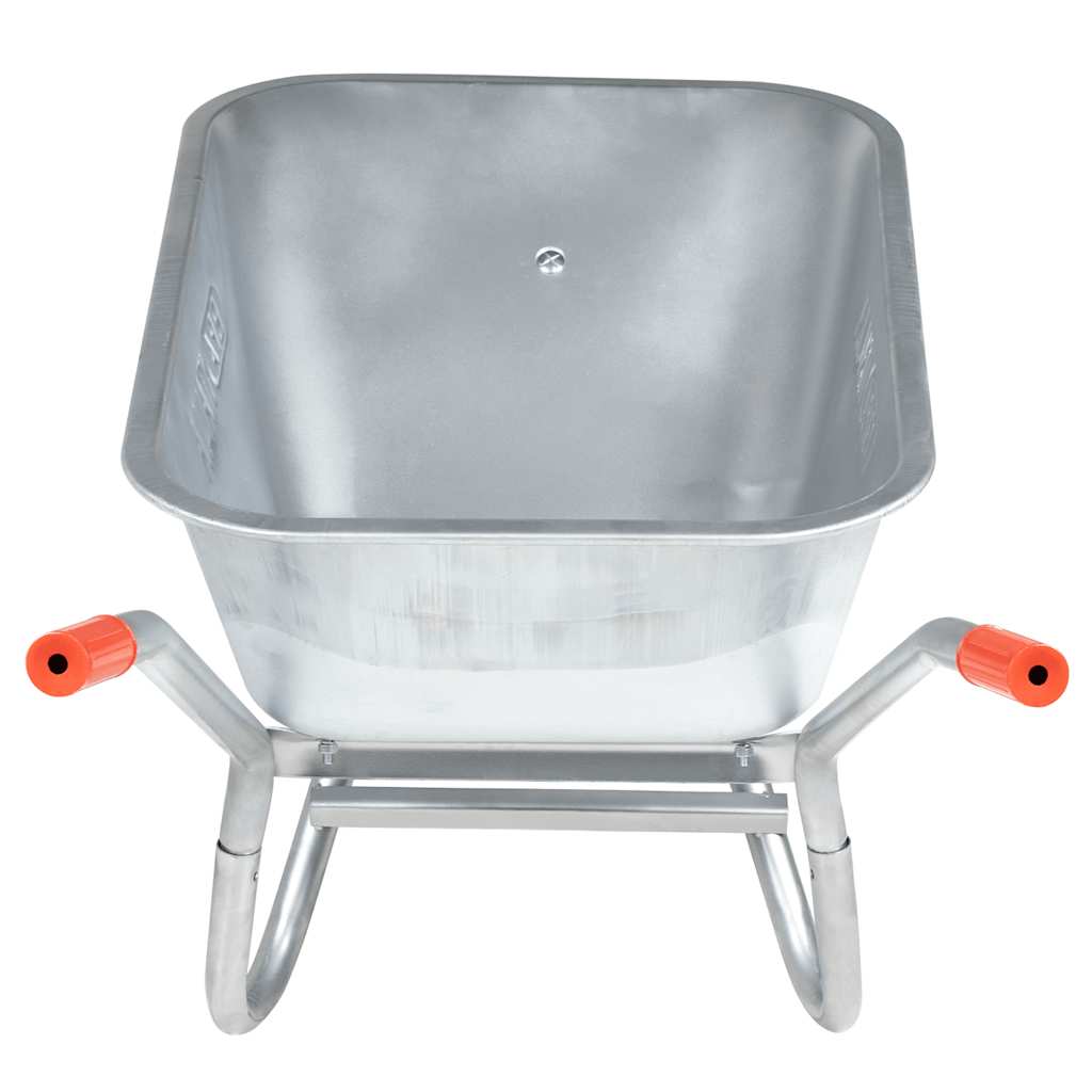 Vidaxl trillebør 90 l 150 kg galvaniseret stål og plast
