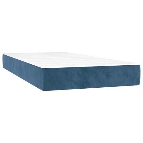 Vidaxl pocketveringmatras medium 80x210x20 cm fluweel donkerblauw