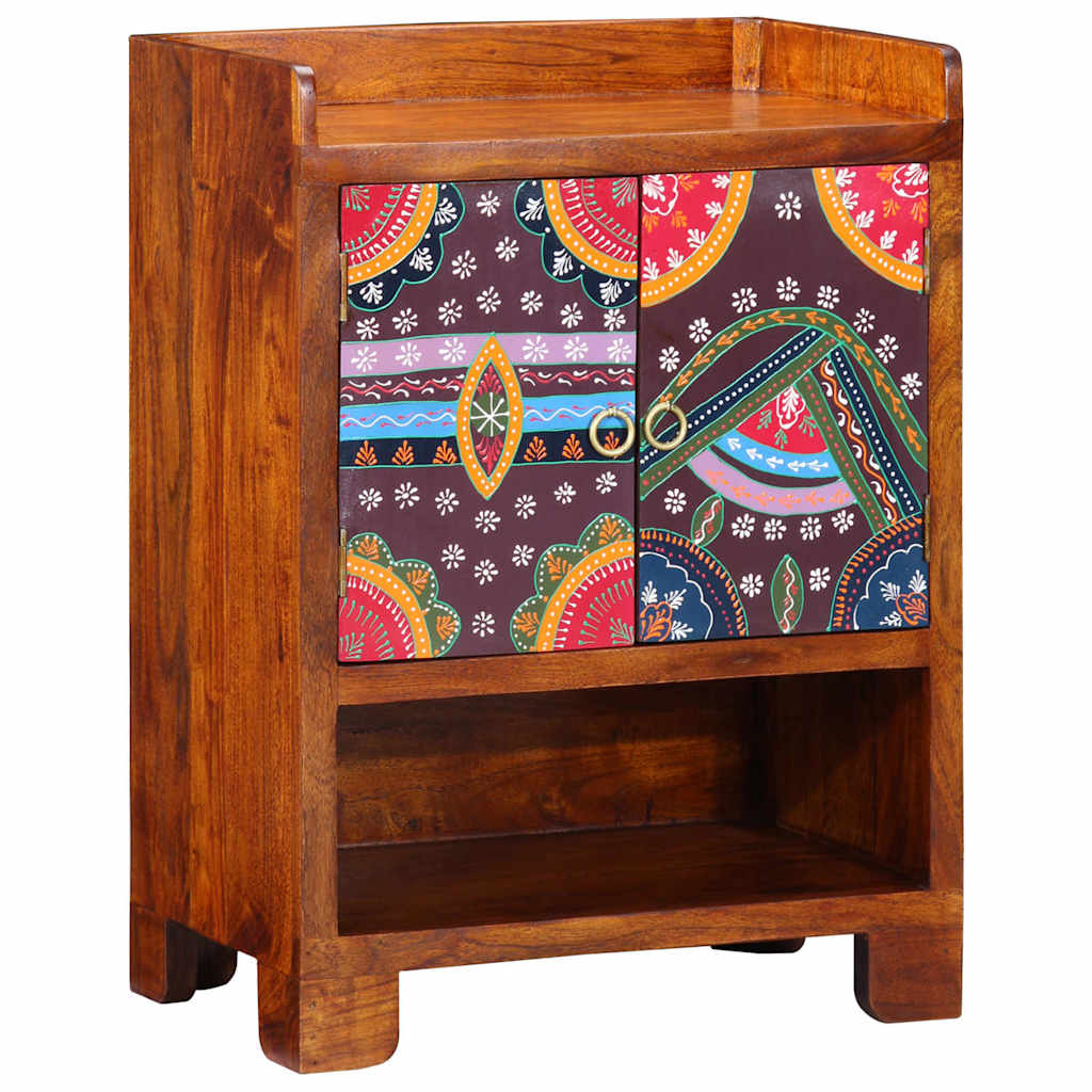 Vidaxl schoenenkast met plank bruin 55 x 35 x 75 cm massief acaciahout