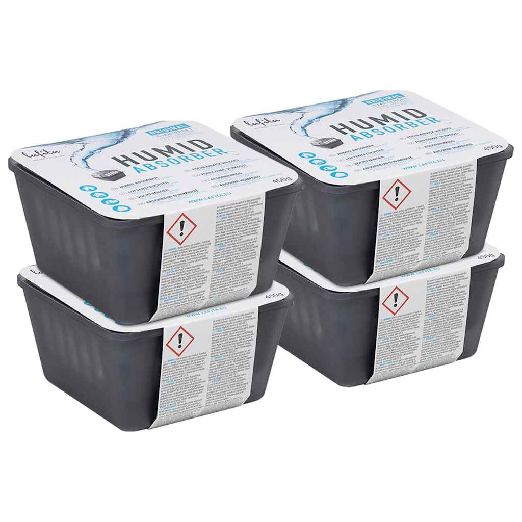 Vidaxl affugtere med refillposer 4 stk 450 g