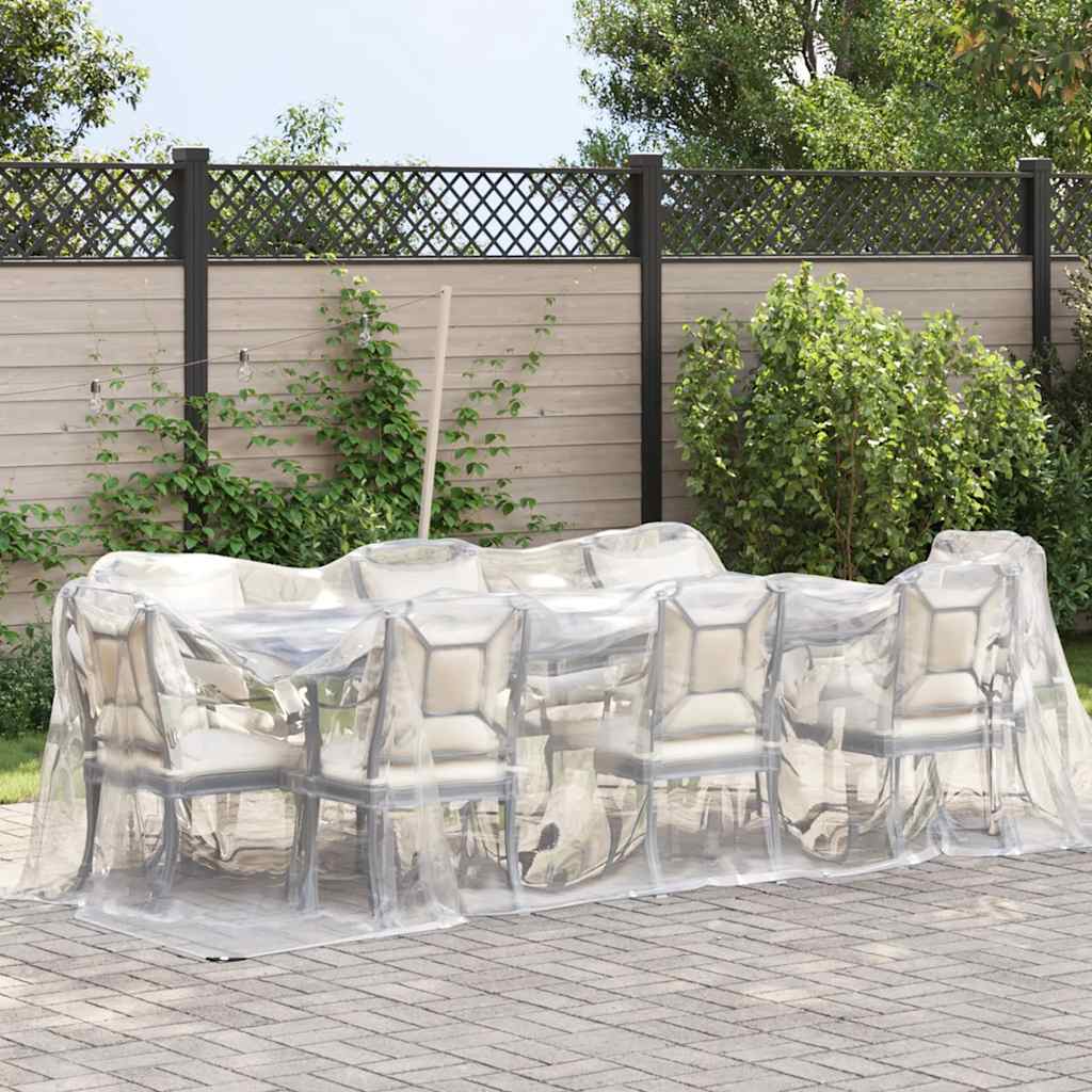 Vidaxx transparent presenning med gennemføringer 2x4 m polyethylen